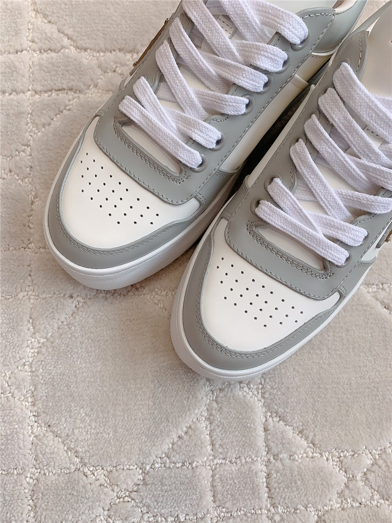 Pra*a triangle-logo brown lace-up sneakers