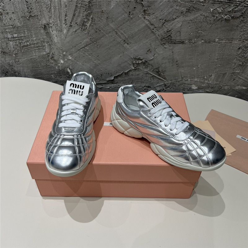 Miu Miu Lace-Up Platform Sneakers