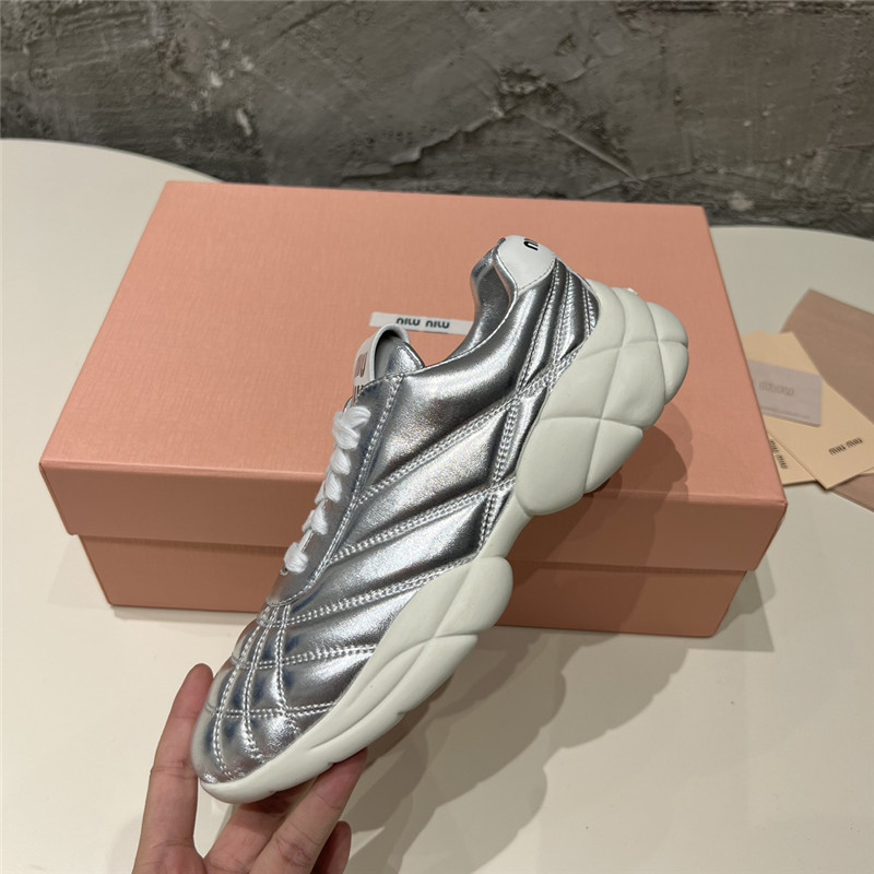 Miu Miu Lace-Up Platform Sneakers