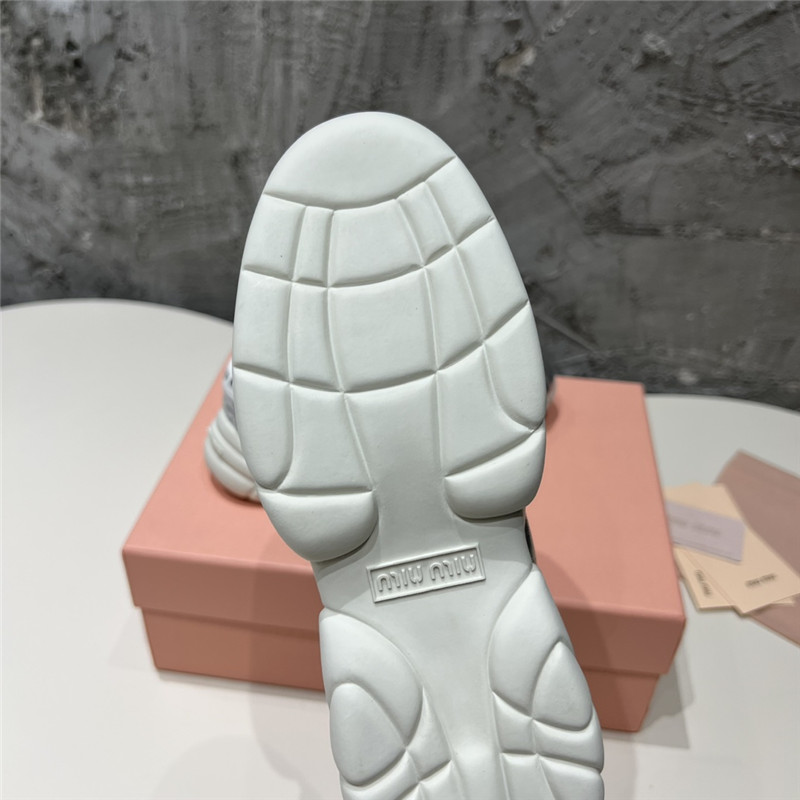 Miu Miu Lace-Up Platform Sneakers