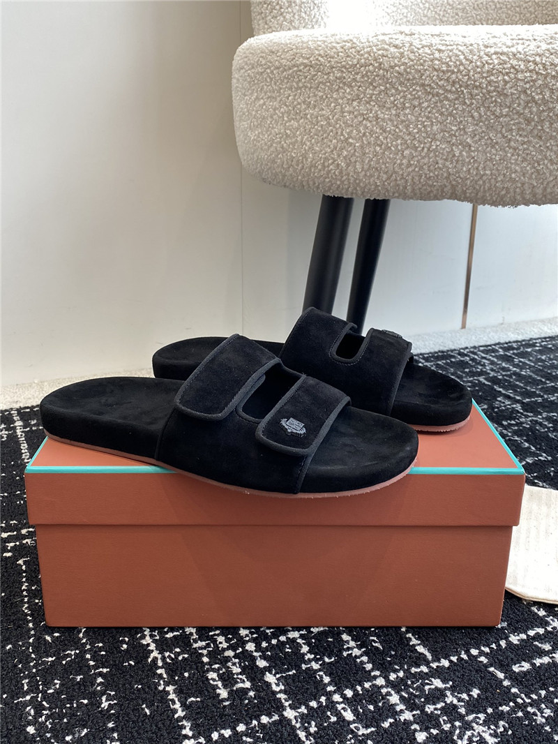 L0r0 P1ana waikiki black velcro strap sandals