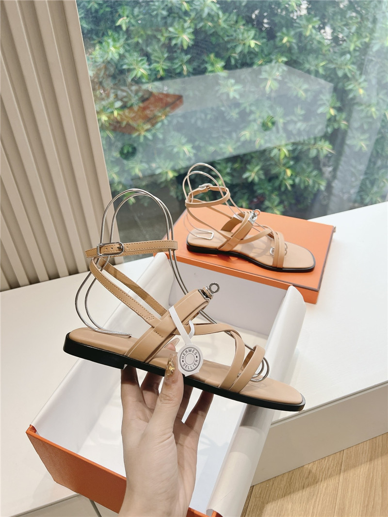 Hermes June Sandals Beige