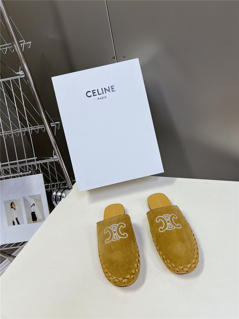 Ce1i*e marlou triomphe mule in suede calfskin