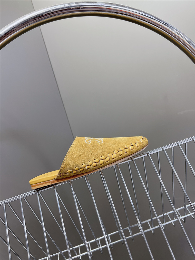 Ce1i*e marlou triomphe mule in suede calfskin