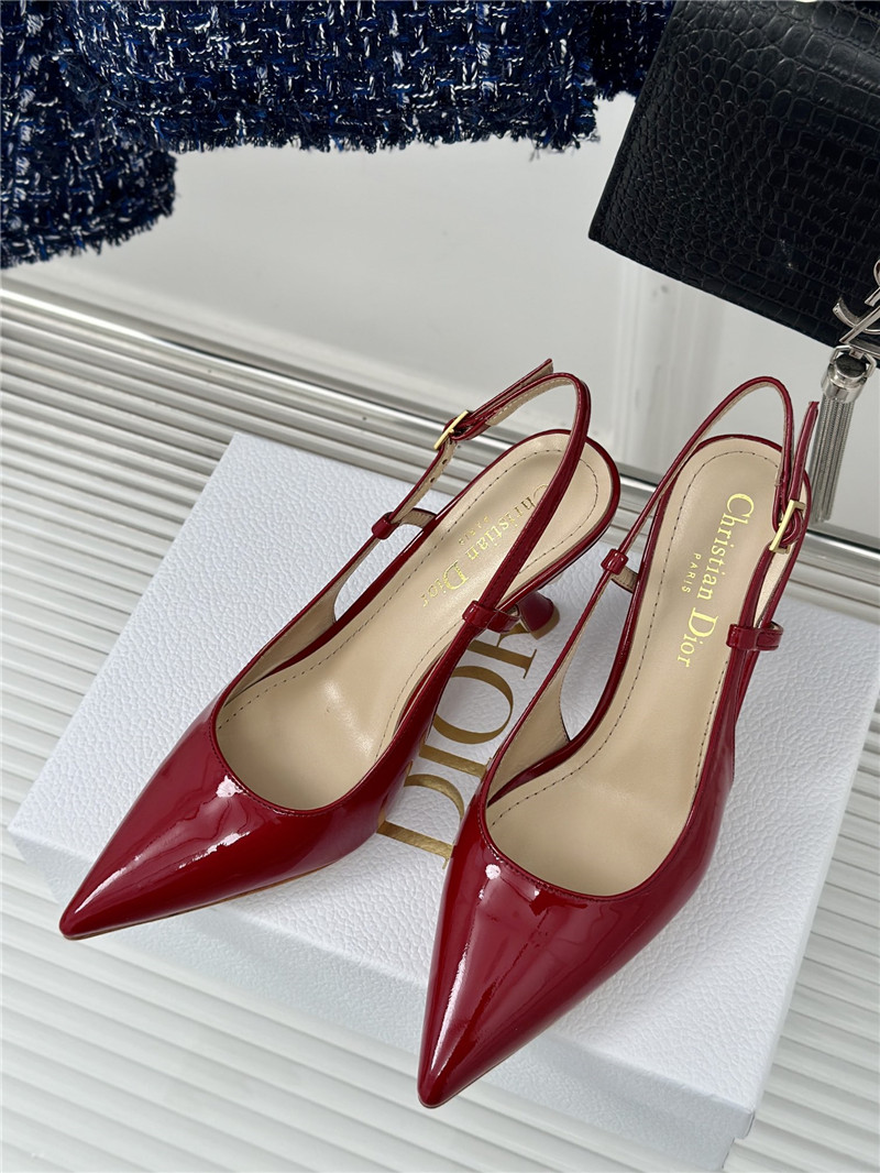 chr1st1an D10r patent leather slingback pumps