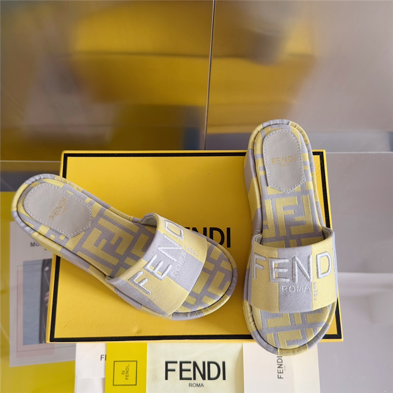 Fendi Sunshine Yellow Platform Sandals