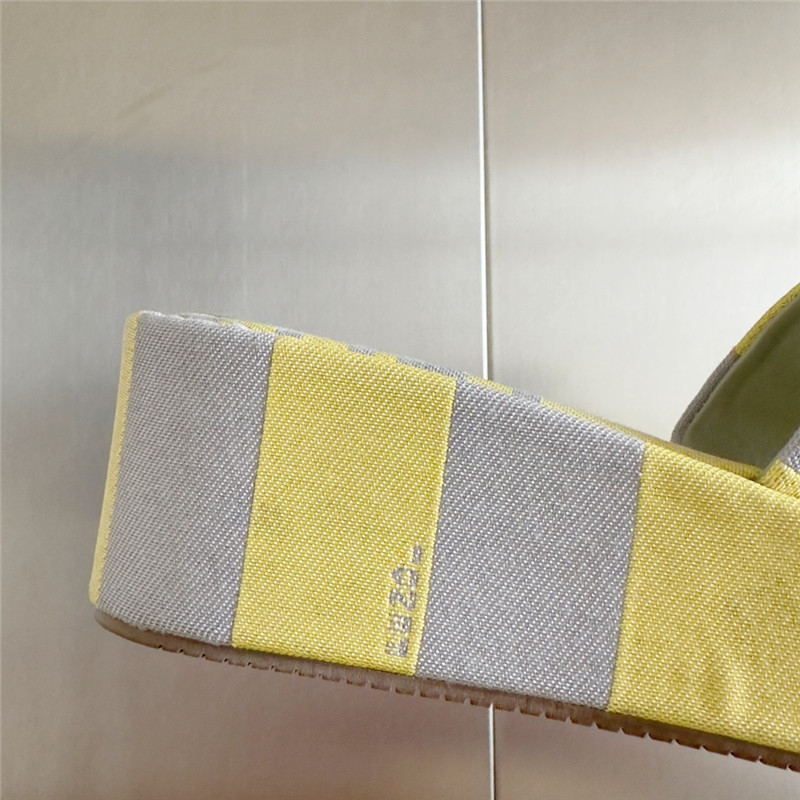 F**di sunshine yellow platform sandals