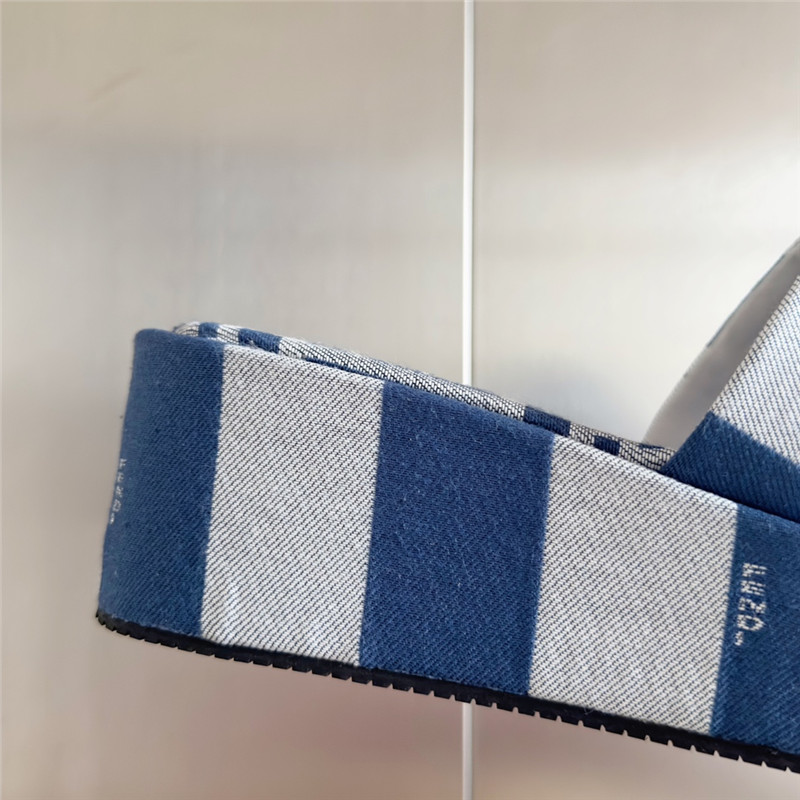 F**di sunshine denim platform sandals