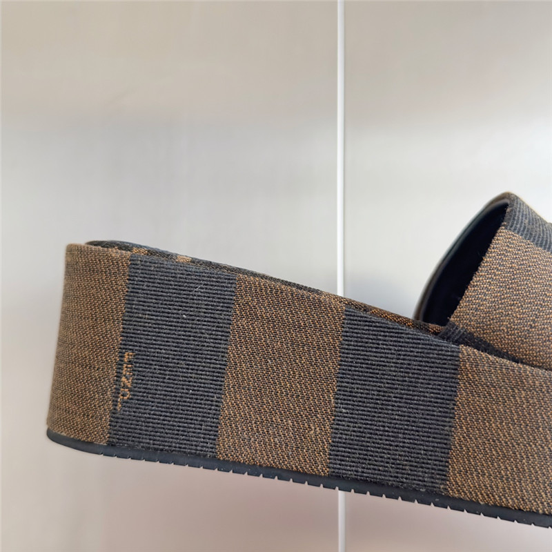 F**di sunshine pequin striped platform sandals