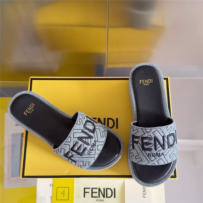 Fendi Sunshine Blue Platform Sandals