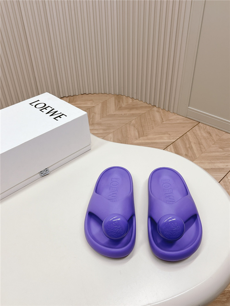 L0ew* bubble thong slide women in purple