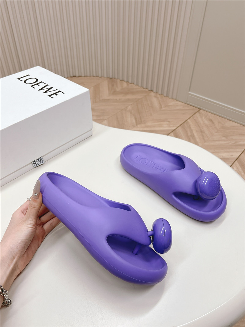 L0ew* bubble thong slide women in purple