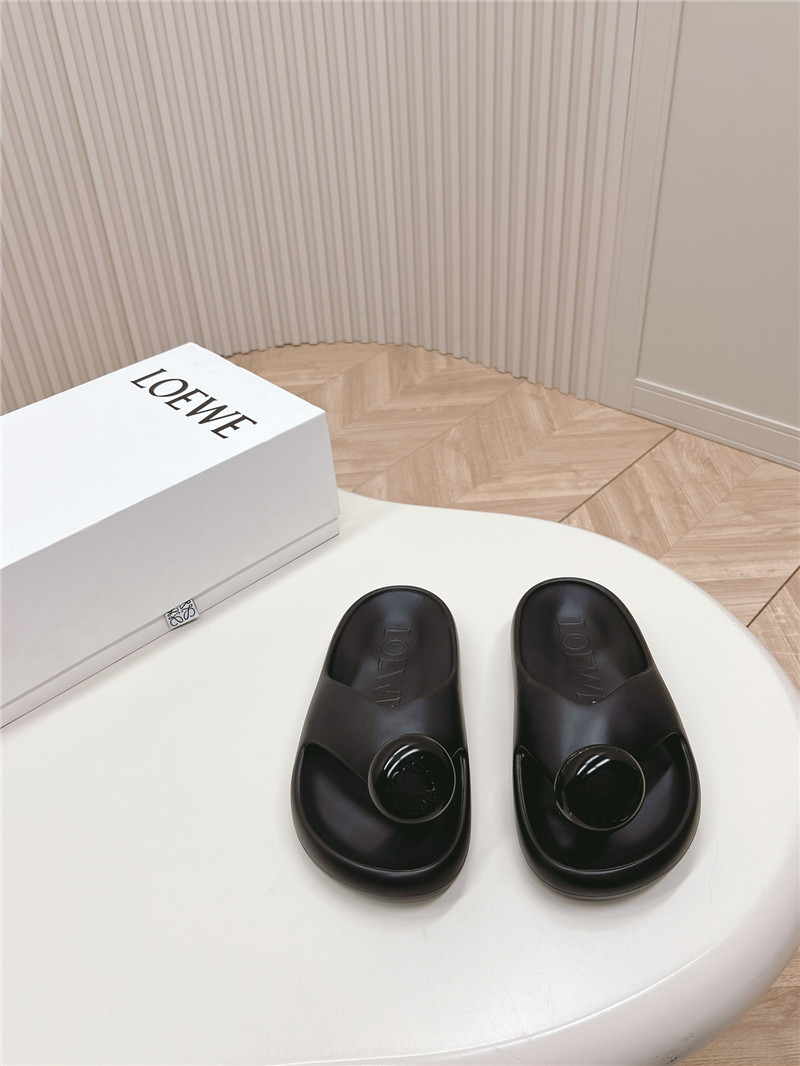 L0ew* bubble thong slide women in black