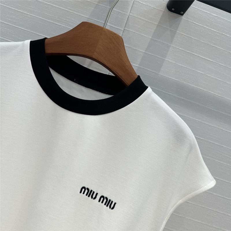 M1um1u strappy short top + big flared skirt replica clothing