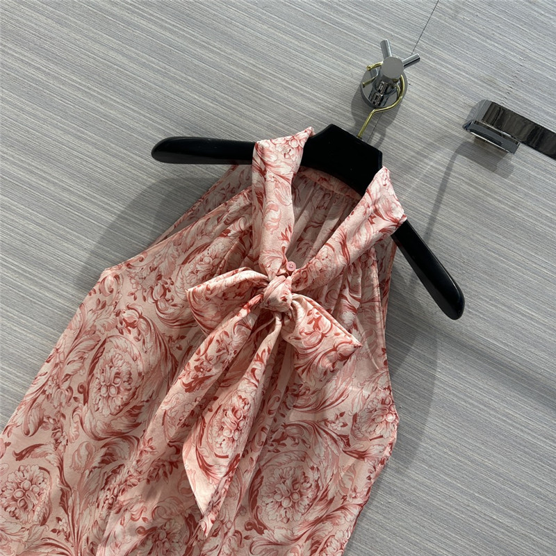 Versace positioning printed silk shirt replicas clothes