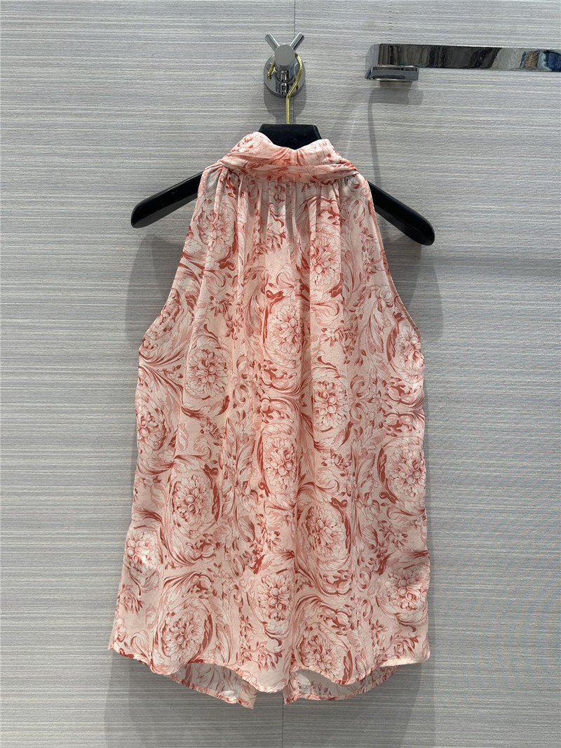 Versace positioning printed silk shirt replicas clothes