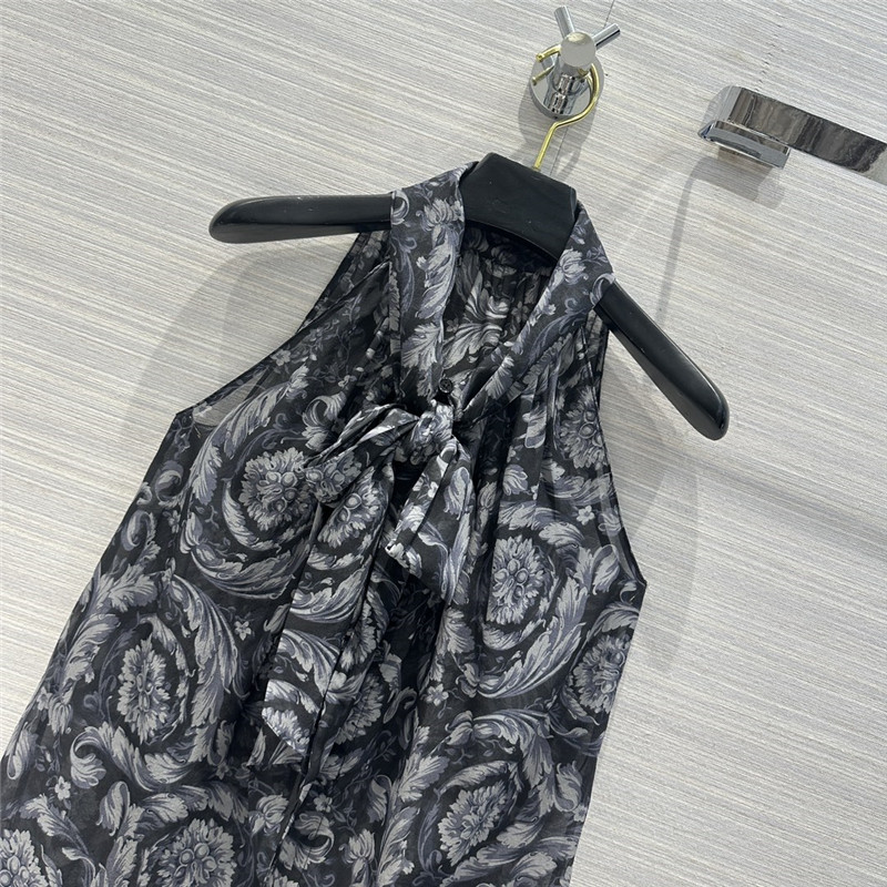 Versace positioning printed silk shirt replicas clothes