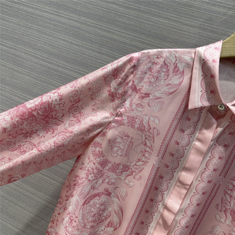 Versace positioning printed silk shirt replica clothing sites