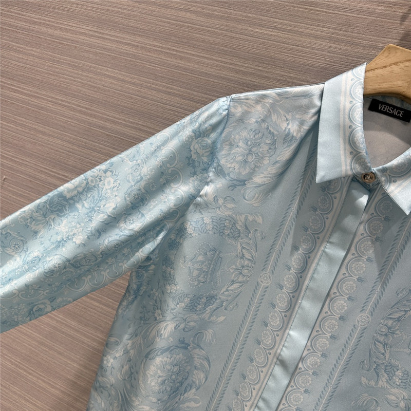 Versace positioning printed silk shirt replica clothing sites