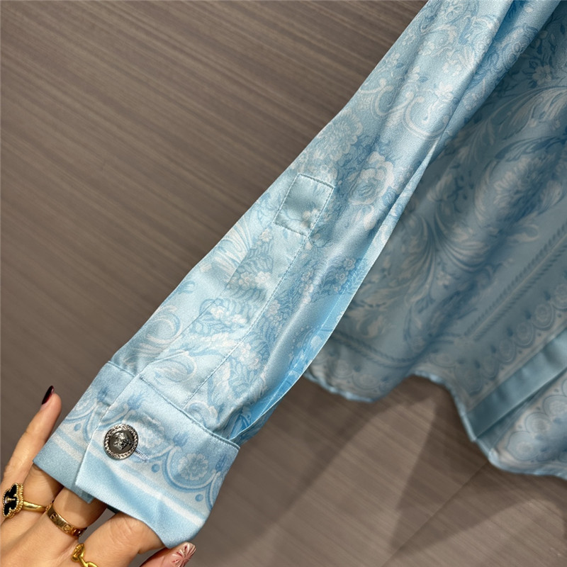 Versace positioning printed silk shirt replica clothing sites