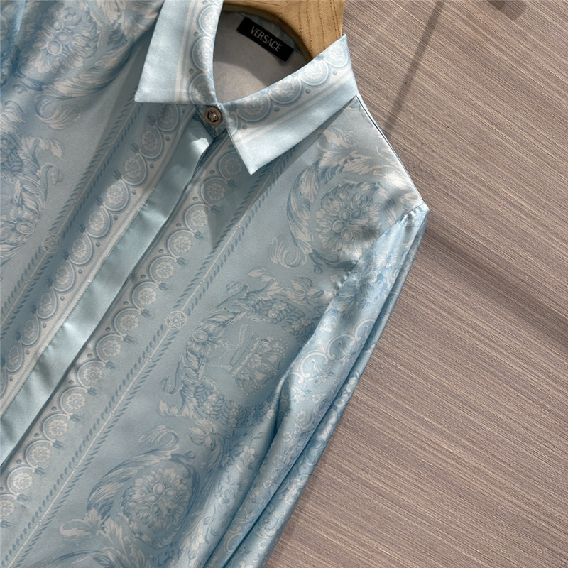 Versace positioning printed silk shirt replica clothing sites
