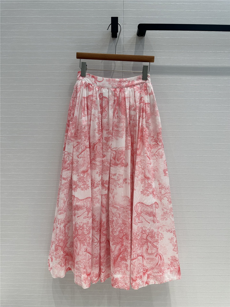 D10r jouy animal print long skirt replicas clothes