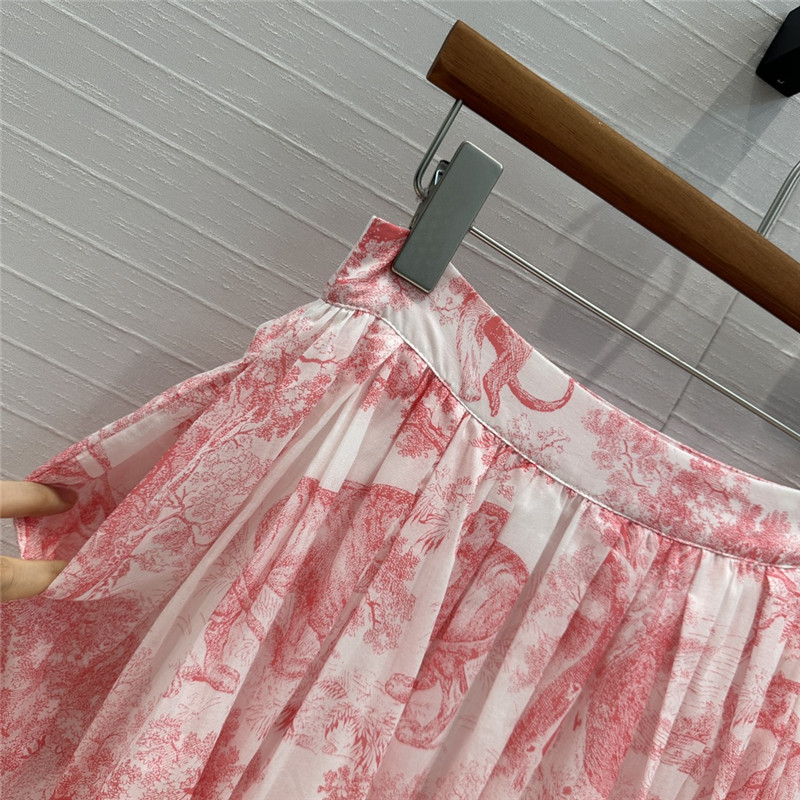 D10r jouy animal print long skirt replicas clothes