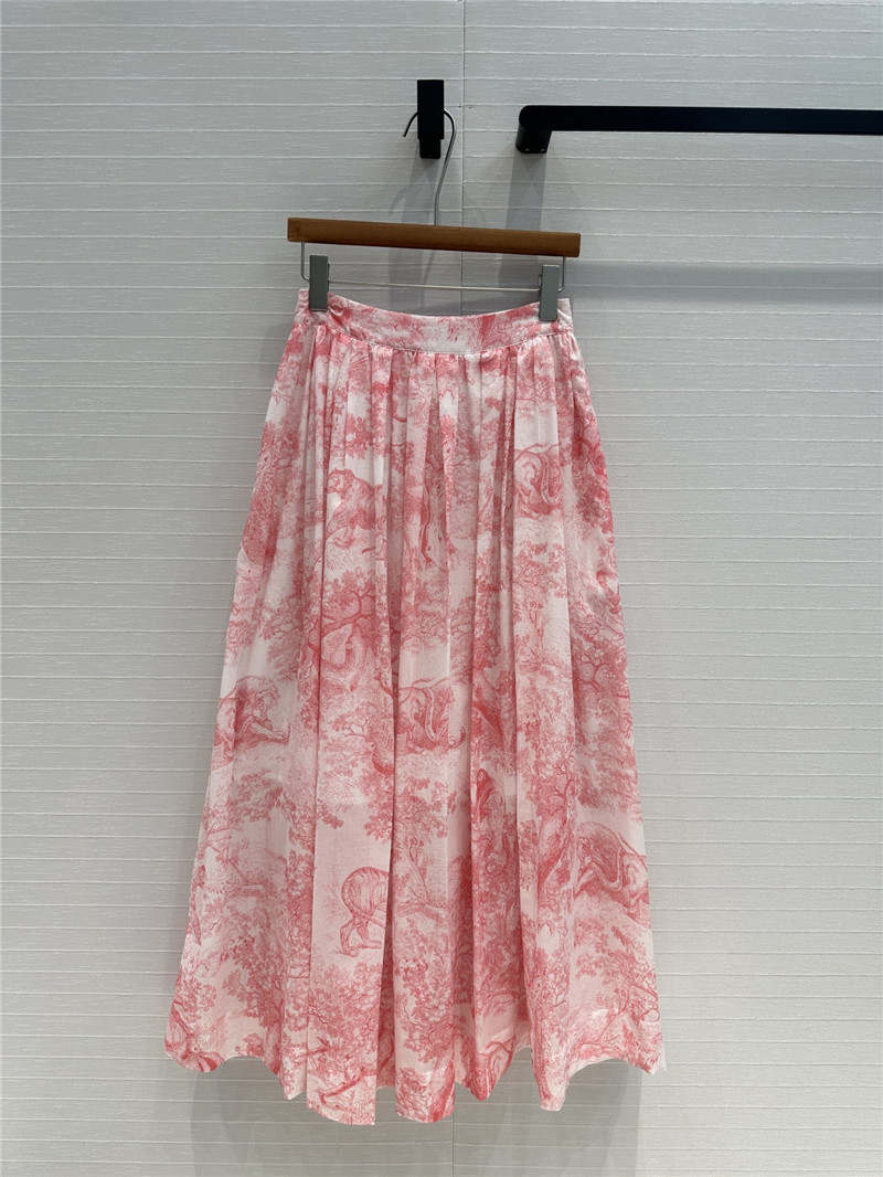 D10r jouy animal print long skirt replicas clothes