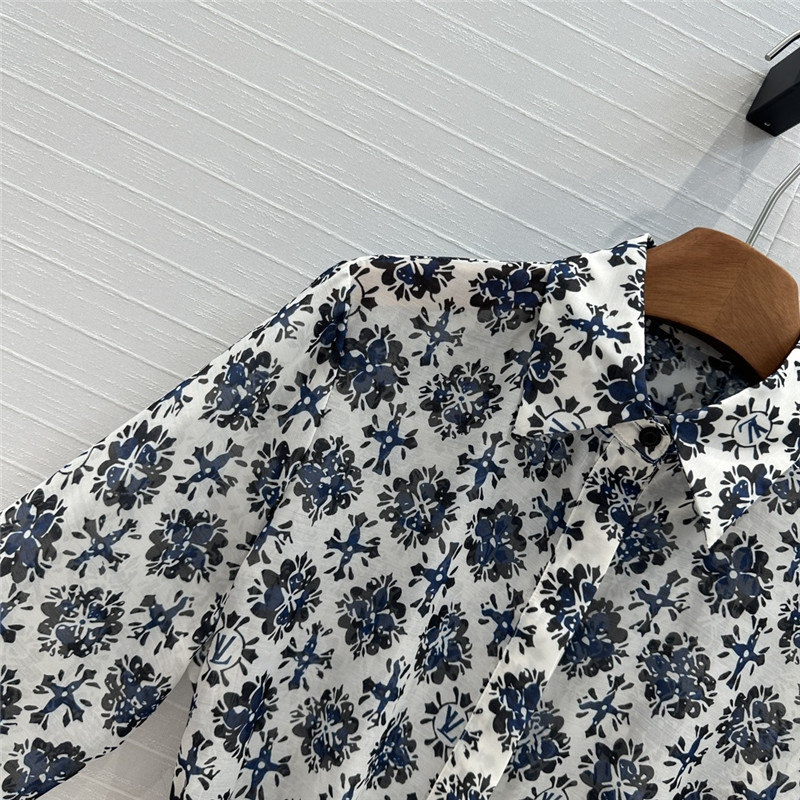 l0vis Vvtt0n lv printed shirt dress replica clothes