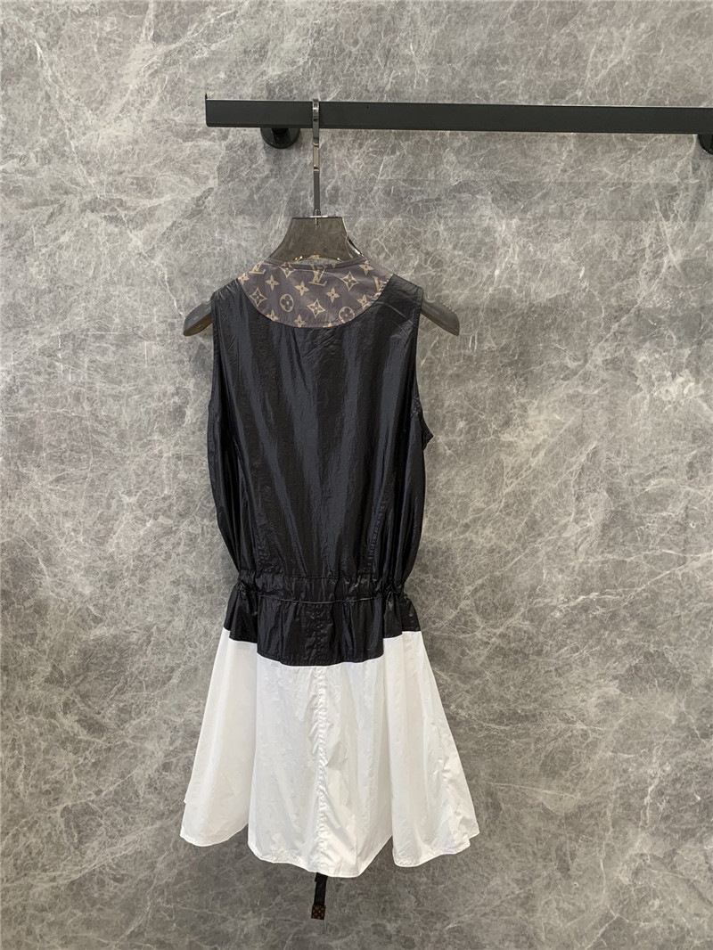 l0vis Vvtt0n lv pocket colorblock sleeveless dress replica clothes