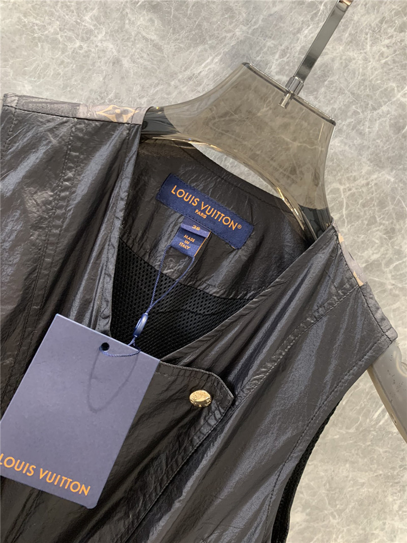 l0vis Vvtt0n lv pocket colorblock sleeveless dress replica clothes