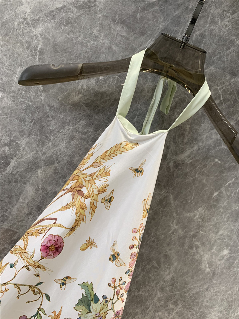 D10r silk printed halter neck vest replica clothes
