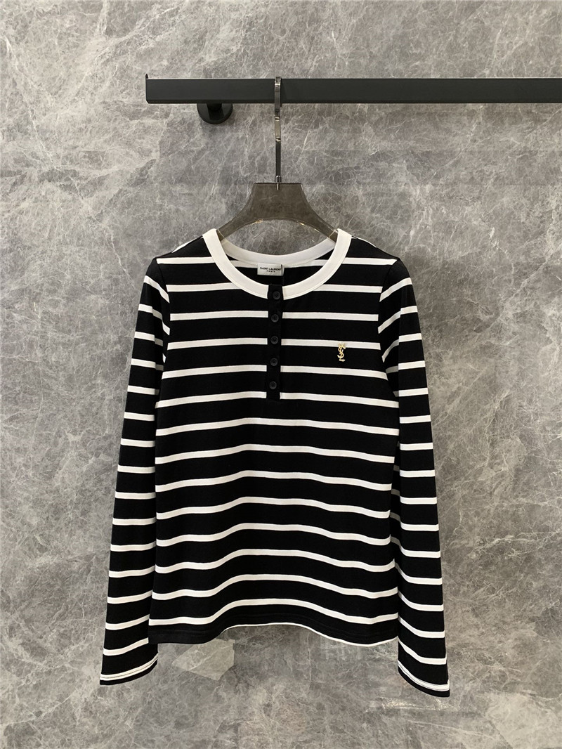 Y51 black and white striped long-sleeved t-shirt replicas clothes