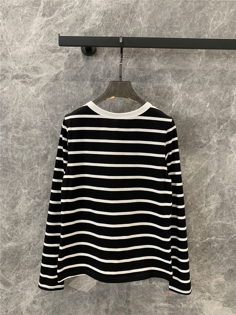 Y51 black and white striped long-sleeved t-shirt replicas clothes