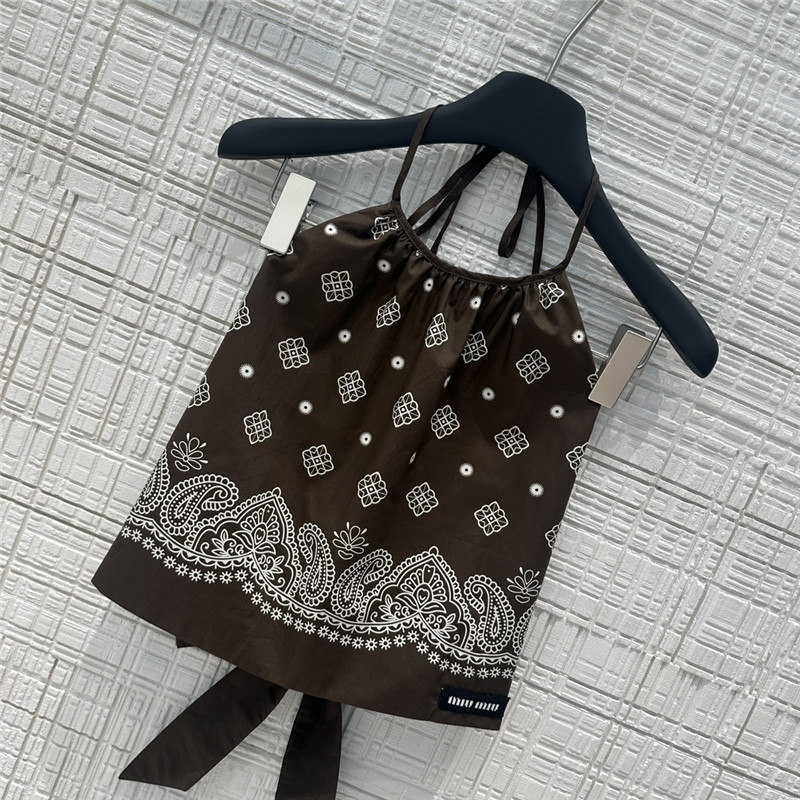 M1um1u backless camisole + miniskirt set replica clothing sites