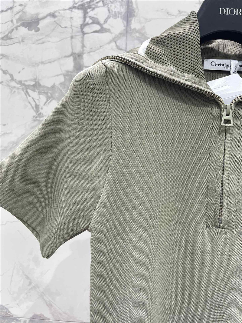 D10r navy collar half zip short sleeve replica designer clothes