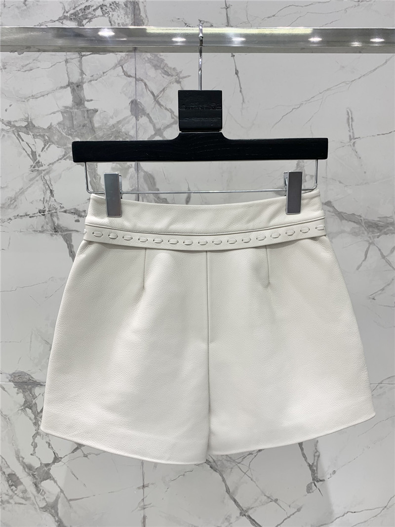 F**di pebbled cord leather shorts replicas clothes