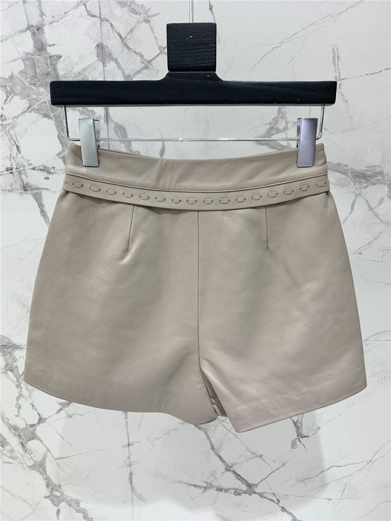 F**di pebbled cord leather shorts replicas clothes