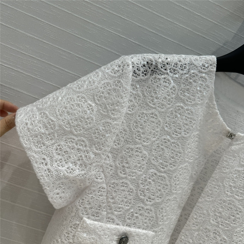 Ch**el camellia short-sleeved jacket replicas clothes