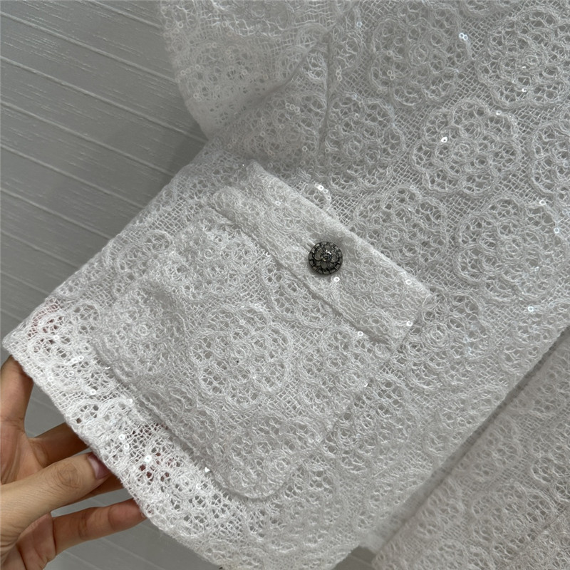 Ch**el camellia short-sleeved jacket replicas clothes