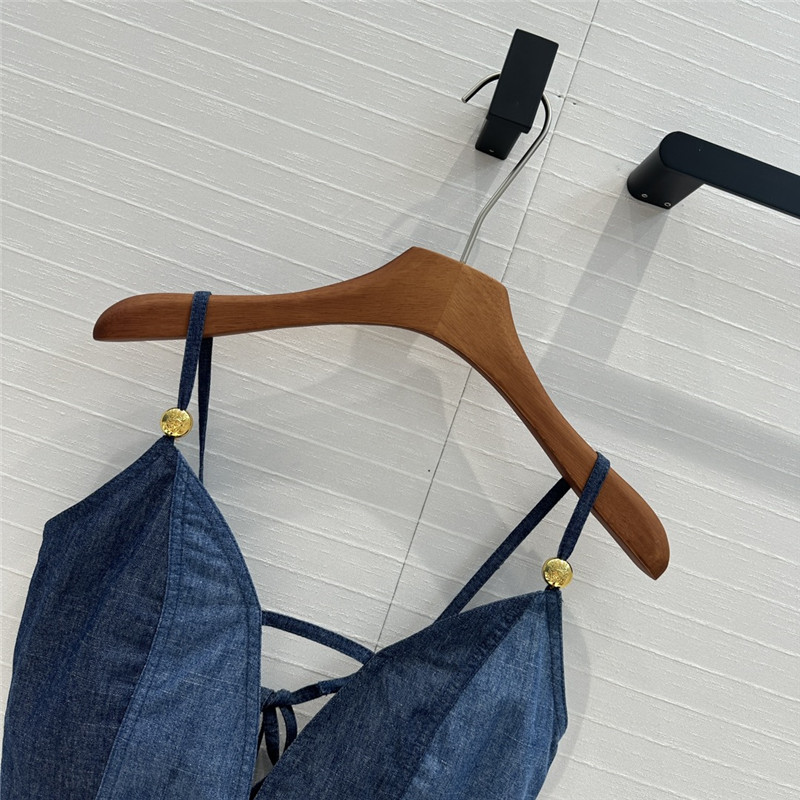 L0ew* tube top suspenders denim top replica d&g clothing