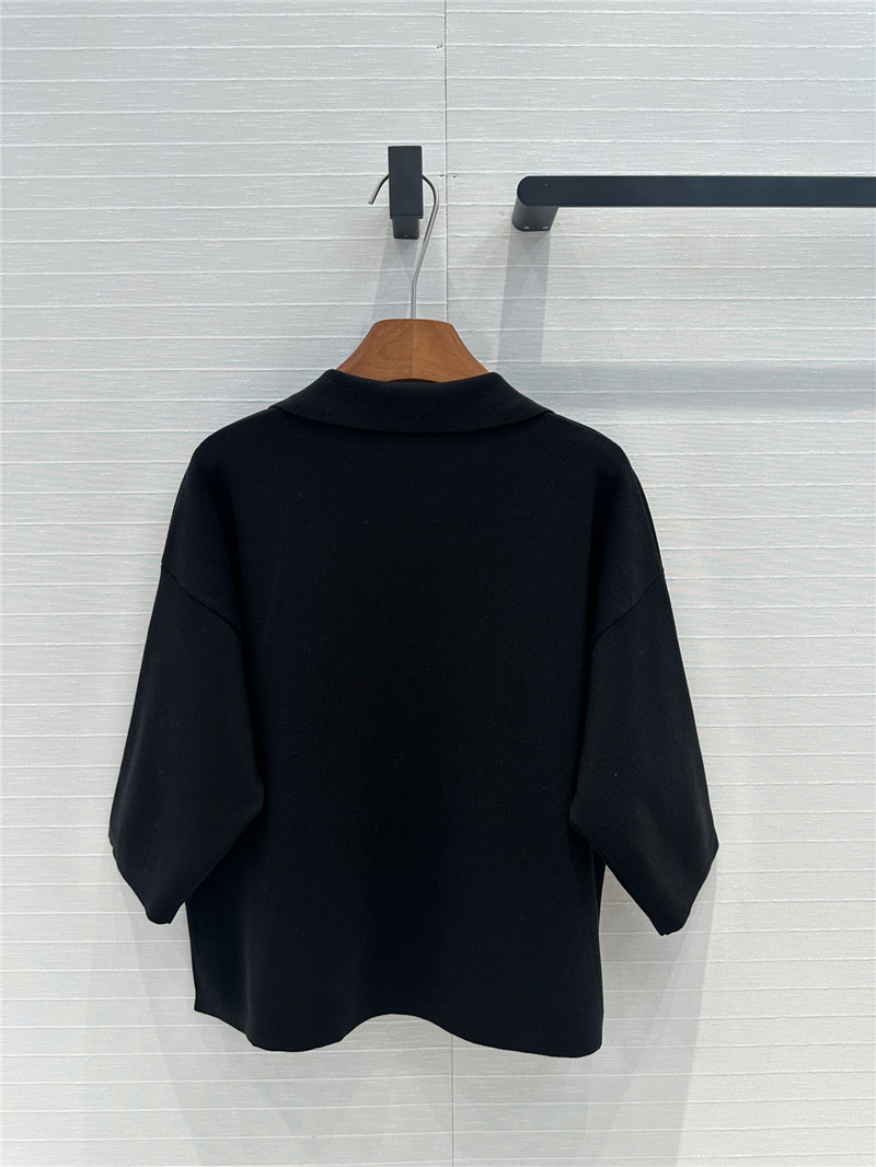 Va1e*ntin0 v-logo virgin wool top black