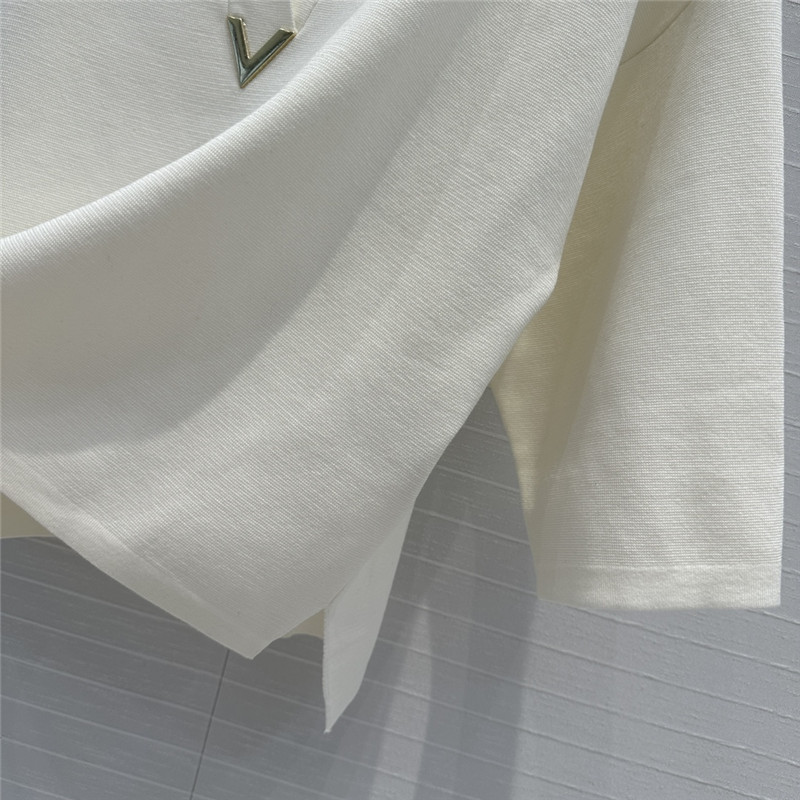 Va1e*ntin0 v-logo virgin wool top white