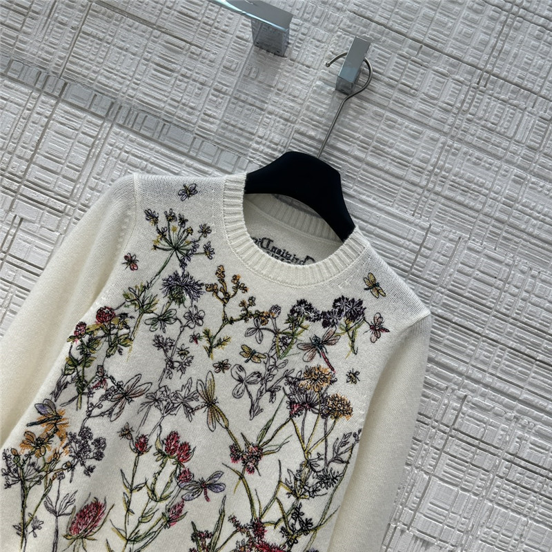D10r herbarium knit sweater white