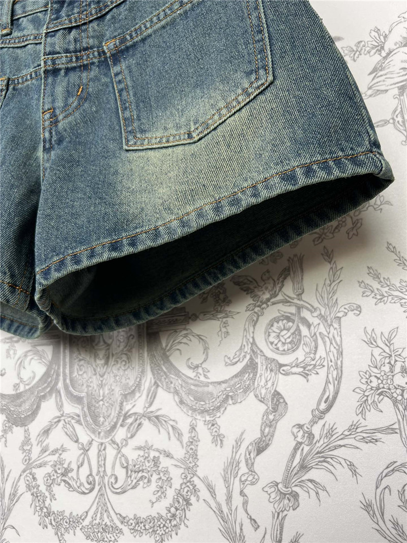Ch**el new denim shorts replica designer clothes