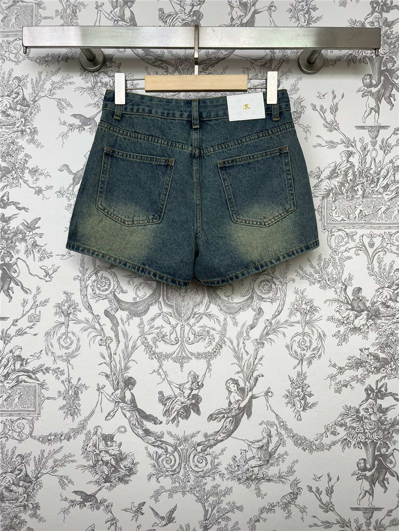 Ch**el new denim shorts replica designer clothes