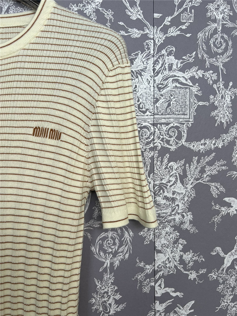 M1um1u striped knitted dress replica d&g clothing