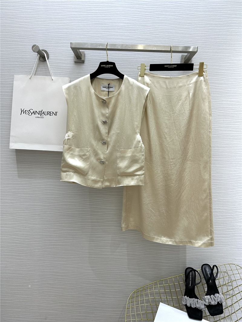 Y51 acetate satin vest dress suit replicas clothes