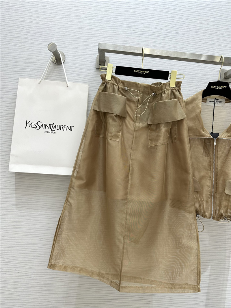 Y51 drawstring jacket + fake two-piece skirt set replica clothes