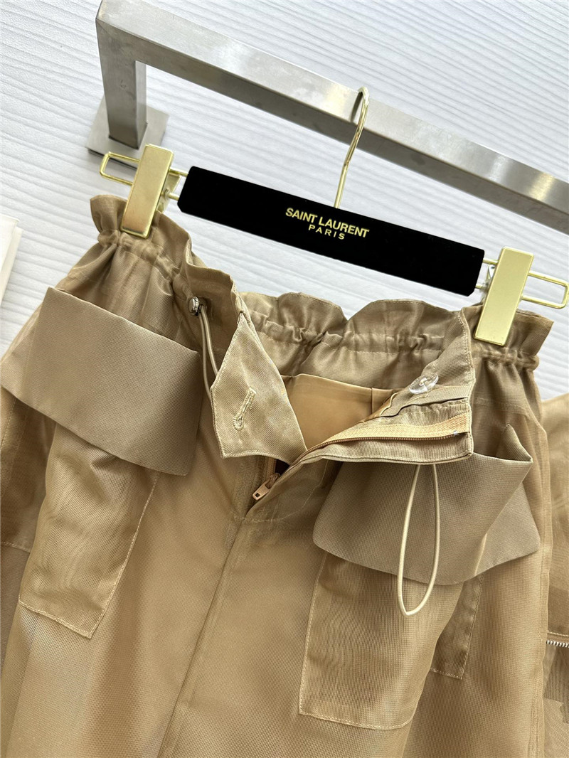 Y51 drawstring jacket + fake two-piece skirt set replica clothes